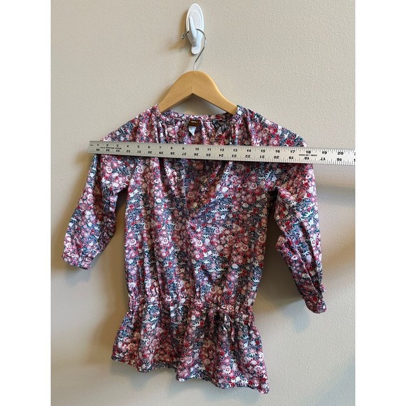 Tea Collection Floral Long Sleeve Button Down Tunic Girls Size 8 - Picture 9 of 12